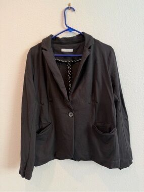 Olivia Moon Black Single-Button Suit Jacket